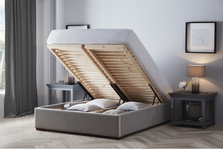 Carme Headboard and Storage Bed